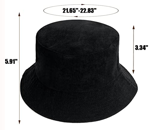 Niction Bucket Hat For Women Men Winter Bucket Hat Solid Color Corduroy Bucket Hat Warm Fisherman Hat 2022 #TOP2