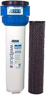 Aquios® WellPlus™ WP236 Jumbo Salt Free Water Softener & Filter System - Prevents Calcium Scale & Iron - Removes Sediment, Rust, Dirt - High Flow Rate - Built in by-Pass & Shut Off Valve