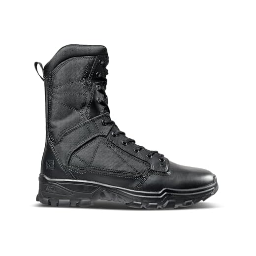 5.11 Botas Militares Táticas à Prova D'água em Couro, Fast-Tac 8" para Homens, Preto, 10 Wide