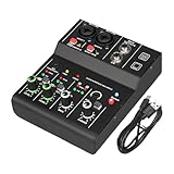 【Costruzione in metallo】: Costruito con un materiale metallico, questo mixer audio a 2 canali garantisce durata e longevità