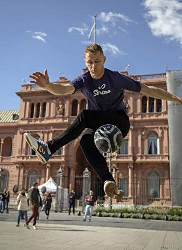 SENDA Street Freestyle, Trick, and Skills Soccer Ball with Rubber Outer Cover, Fair Trade Certified, Black/White, Size 4 (Ages 13 & Up)