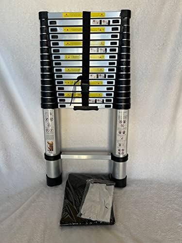 Telescoping Ladder, 15 FT Aluminum Lightweight Extension Ladder, Heavy Duty 330 lbs. Max Capacity, Multi-Purpose Collapsible Ladder