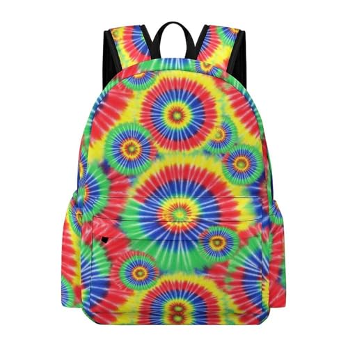 Fashion Colorful Tie Dye Backpack for Women, Adults Multi-functional Bag with Breathable Shoulder Strap, Reusable Large Capacity Travel Daypack