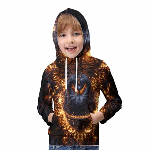 Pull gorille enfant vêtement à capuche chaud et résistant pour l'école