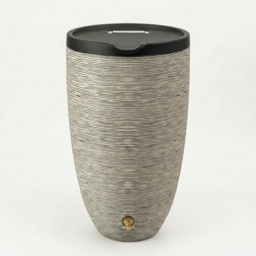 Image of RTS Home Accents 50-Gallon Newport Rain Barrel, Slate Color