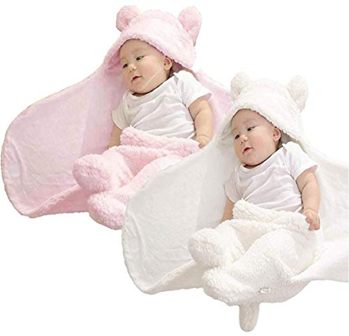 Image of BRANDONN Baby Blanket Newborn Gift Pack of Swaddle Wrapper, 0-9 Months, Length 68 cm x Width 68 cm