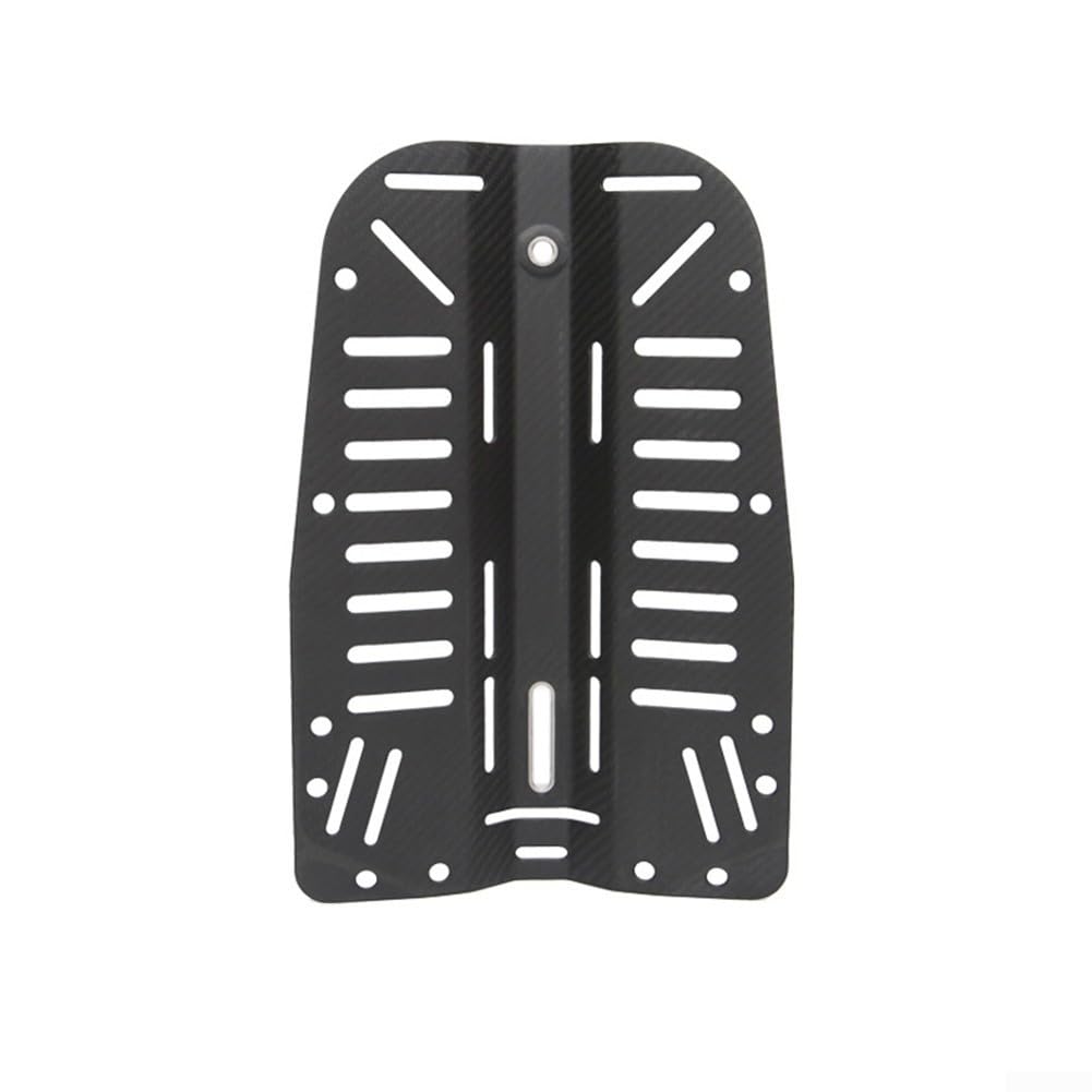 Placa trasera de fibra de carbono para buceo, ideal para configuración de equipos técnicos