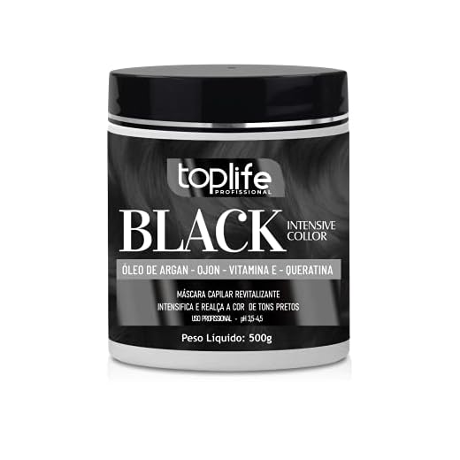 Máscara Matizadora Preta Black Toplife 500g