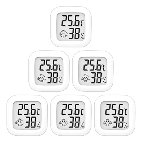 Thermometer Hygrometer Innen, Hochpräzises luftfeuchtigkeitsmesser Thermometer Innen, -10℃~70℃ für Babyzimmer Wohnzimmer Büro Gewächshaus (6)