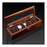 Produkttyp: Uhrenboxen LHYLHY Holz Uhr-Anzeigen-Kasten-Organisator Black Watch Holzetui Uhr Lagerung Verpackung Geschenkbox Schmuckkästchen Gift (Color : 5 Slots)