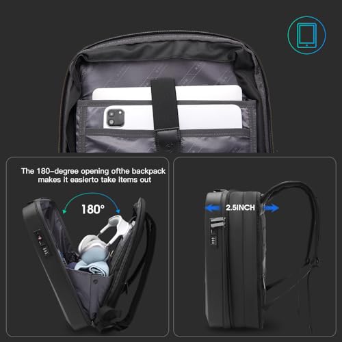 BANGE Laptop Anti-theft backpack Hard Shell Expandable Commute backpack can Hold 15.6 inch laptop for men and women 5