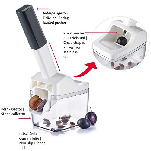 Dénoyauteur pour prunes et quetsches Steinfix Westmark 40252260 blanc