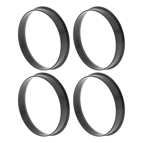 A ABSOPRO Anillos Centrales de Buje de Rueda de Coche de 58.1mm a 56.1mm en Polycarbonato Negro Anillos de Buje de Centro de Ruedas Eje Central Absorbente de Impactos 4 Pzas