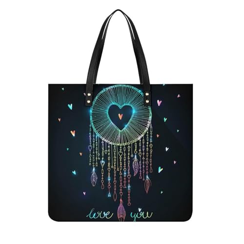 Sac shopper plume attrape-rêves à bandoulière grand volume 39x39 cm résistant