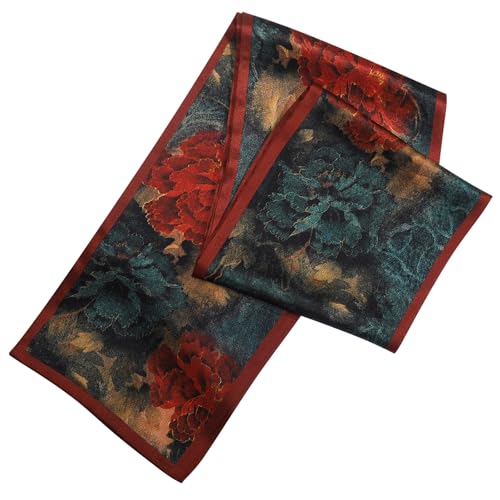 Silk Head Scarf for Women - Lightweight Fashion Hair Wrap, Neck Tie & Handbag Accessory Gift