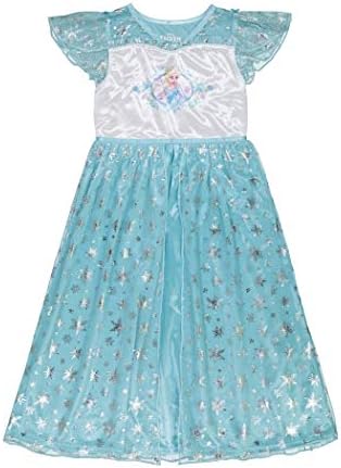 Disney Girls&#39; Frozen Fantasy Gown Nightgown, ELSA IN BLUE 2, 3T