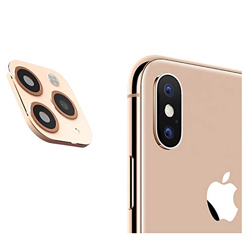 DIKKAR iPhone XR/X Convert to iPhone 11/11 Pro/11 Pro Max Lens Sticker, Camera Lens Protector for iPhone XR/X/XS/XS Max,Upgraded Camera Cover Anti-Scratch Tempered Glass film,Change to New iPhone