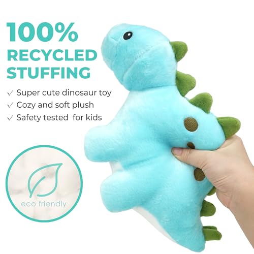 BenBen Dinosaur Stuffed Animal, 13” Dino Plush Toys, Cute Plushies Stuff for Kids, Stegosaurs, Baby Shower, Christmas, Birthday Gifts, Easter Decorations, Blue - image 4
