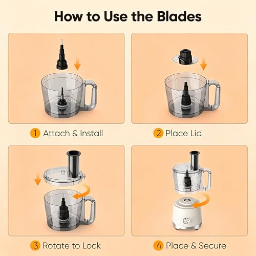 Image of Simple Deluxe 10.5 Cup Food Processor, Multi-Functional Vegetable Choppers Food Grinder with Slicing Shredding Chopping Kneading, Suitable for Smoothie Fruit Dough, 2.6QT, Classic White