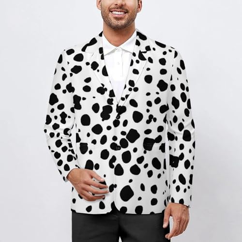 Dalmatian Pattern Printed Men's Classic Fit Suits Funny Casual Stylish Two Button Blazer2
