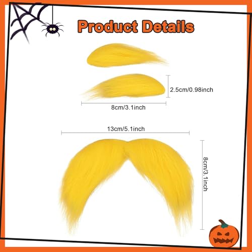 Disfraz para perro con pack 3 mostachos amarillos 6XL miniatura 6