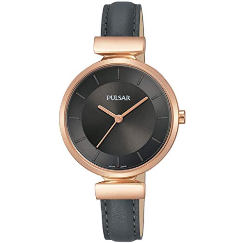 Preisvergleich Produktbild Pulsar Damen-Armbanduhr 30mm Armband Leder Gehäuse Edelstahl Batterie PH8420X1