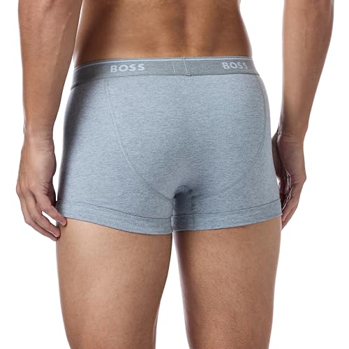 BOSS Herren 3-Pack Cotton Boxer Brief Retroshorts, Mehrfarbig, Grau/Anthrazit/Schwarz, Small (3er Pack) – Ansicht 2