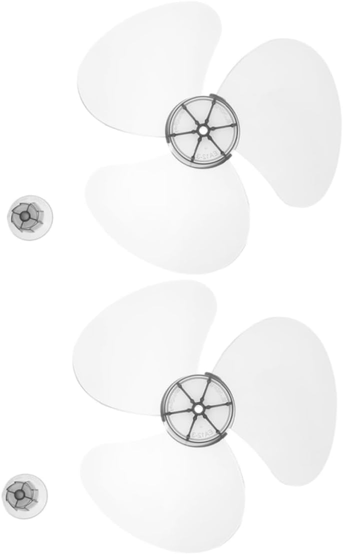 OUNONA 2Pcs Fan Blades Replacement Light Grey Plastic Blades for Ceiling and Standing Fans Easy Installation for Efficient Airflow and Quiet Operation