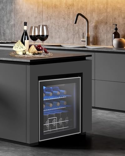 Image of Danby USA 55 L Inverter Toughened Glass Door Mini Fridge /Wine Chiller with LED Interior Light & Touch Control for Indian Home Bars & Rooms with 1 Year Warranty