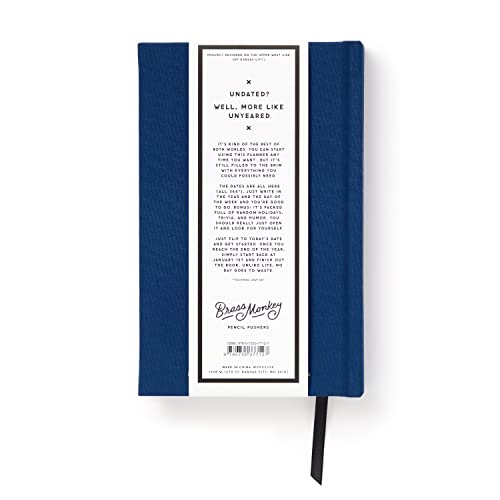 Brass Monkey Things I’ll Cancel Later – Undated Mini Planner Vintage Library Book Inspired With Embossed Gold Foil Artwork Cloth Cover #TOP4