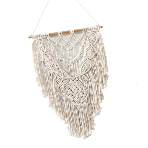 Tapiz bohemio para colgar en la pared, decoración tejida, pancarta de hecha a mano para guardería, dormitorio, apartamento, cortina artística de hilos bohemios para acento interior, dormitorio