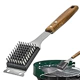 Grillbürste Stahl - Edelstahl, vielseitig, leicht, Grillschaber, und dreifacher Bodenwischer, Multipurpose Everyday Utility | Multipurpose Outdoor Indoor Utility
