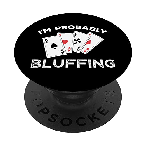 Funny Poker Lover Cards Playing Hobby Addicted PopSockets PopGrip Intercambiable Cover