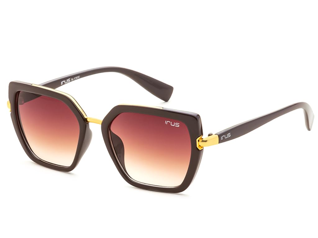 irus Women Pentagon sunglasses | 100% UV protection | Small Size | Brown Gradient Polycarbonate lens-picture-16