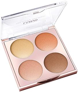L'Oreal Paris Makeup True Match Lumi Glow Nude Highlighter Palette, customizable glow palette, highlighter, bronzer and blush, for a natural, illuminated look, 2 universal shades, Sun-Kissed, 0.26 oz.