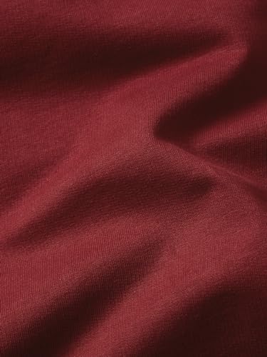 Image of The Souled Store No Social Battery Men and Boys Short Sleeve Round Neck Maroon Graphic Printed Cotton Oversized T-Shirts