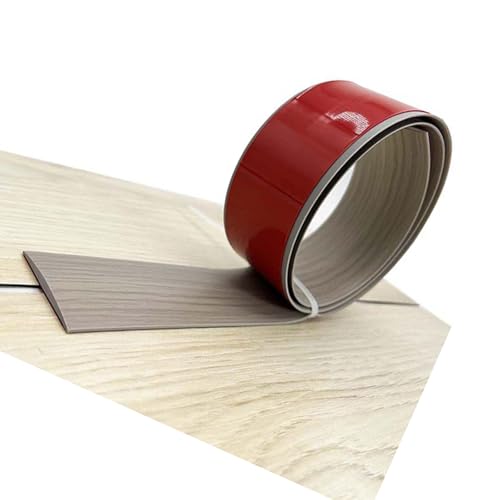 Tiras de PVC autoadhesivas para cubrir suelos laminados, para unir agujeros, mosaico, madera, laminado, tamaño 7,6 cm x 100 cm, color gris