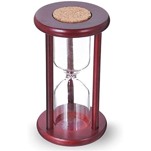 Empty Hourglass Sand Timer, Wooden Frame Without Sand Cover