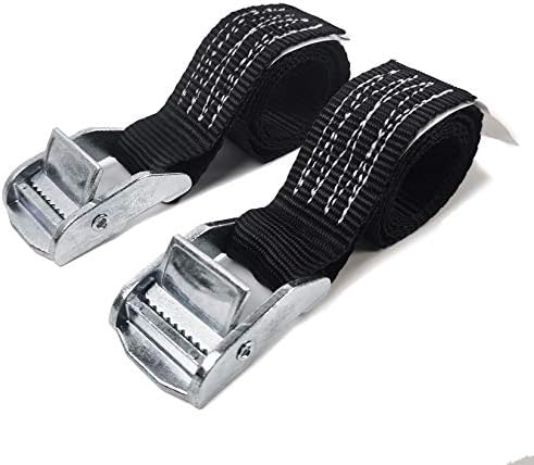 KJE 1500 lbs 1" x 3' Tie Down Straps, 2 Pack Adjustable Lashing Straps Ratchet Straps Heavy Duty Ratchet Tie Down Straps Cargo Straps with Cam Buckle Suitable for Carrying Various Cargo or Luggage