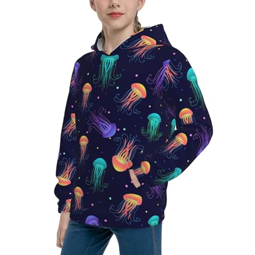 Sea Jellyfish Kid Hoodies Boys Sweatshirts Girls Pullover with Pocket2