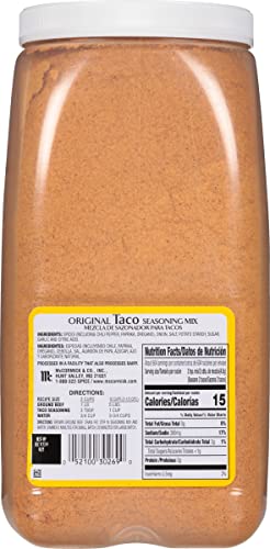 Mccormick Original Taco Seasoning Mix, 6 Lb - Six Pound Container Of Taco Seasoning Mix, Best For Seasoning Ground Beef, Turkey, Chicken, Burgers, Tacos, Rice And Vegetables #TOP1