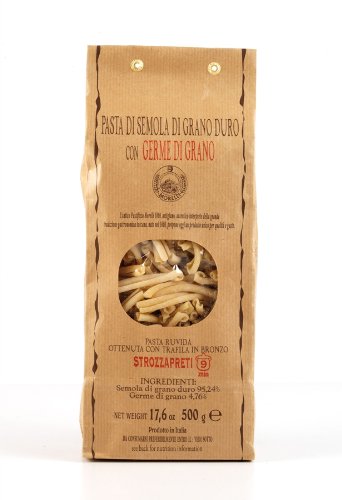 Antico Pastificio Morelli - Strozzapreti Germen de trigo (500 g) - Drawn to el bronce - 3 paquetes Paquete (3 x 500g)