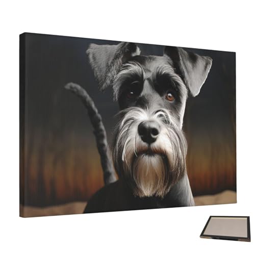 Décoration murale schnauzer affiche sur toile esthétique chambre
