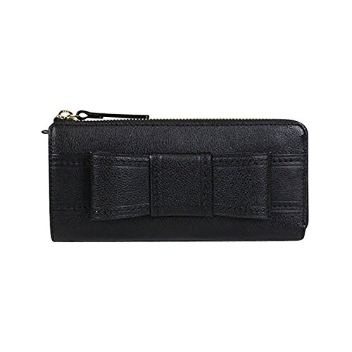 Kate Spade Alice Court Nisha Bow Zip Around Wallet Black