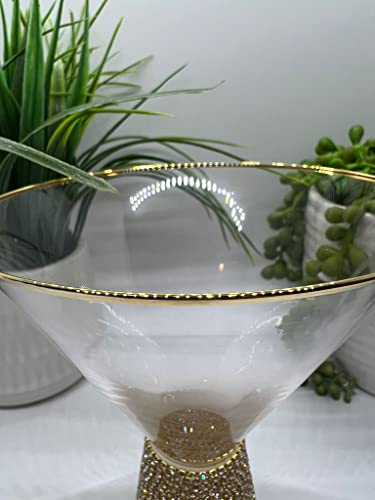 Billioncolor Martini Glasses Set Of 2, Golden Stemless Modern Cocktail Glass, Crystal Base In Box, Perfect Bar Accessories For Margarita, Manhattan, Cosmos, Mixed Drinks, And Desserts #TOP7