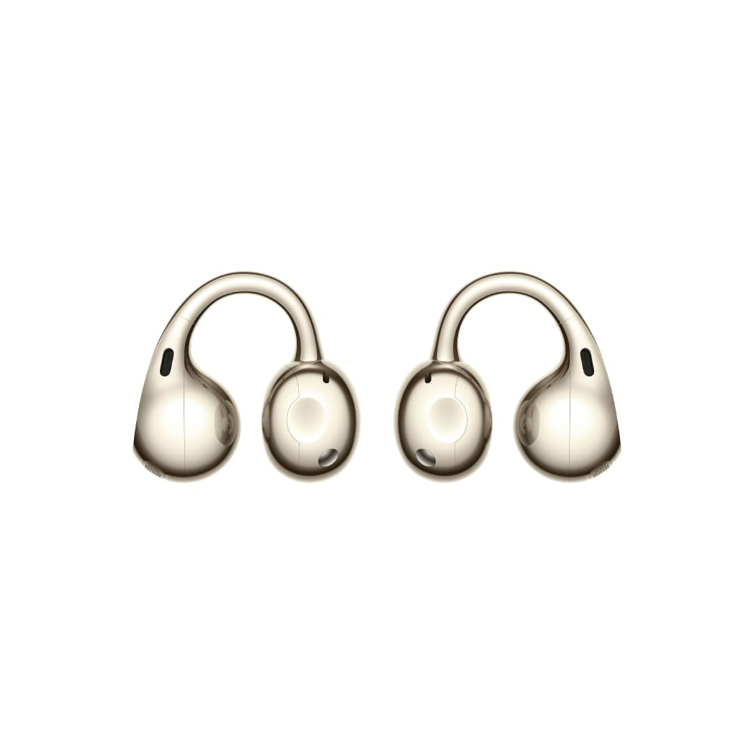 OPPO Enco Clip2 Auricolari Aperti, Suono Dynaudio, Doppio Driver, Chiamate a Conduzione Ossea, Bluetooth 6.1, Traduzione IA, 40h Batteria, IP55 Impermeabile, Oro