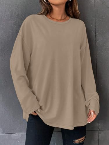 ATHMILE Womens Oversized Long Sleeve T Shirts Basic Crewneck Tee Fall Tops Casual Workout Fashion Casual Y2K Clothes2