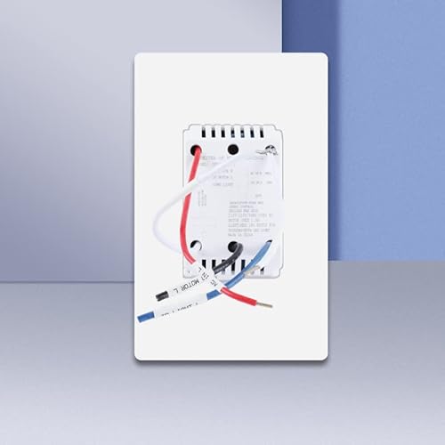 Universal Ceiling Fan Wall Remote Control With Adjustable 3 Speed,Light Dimmer, Smekitlly Single Pole Fan Light Switch Combo, Neutral Wire Needed. #TOP7