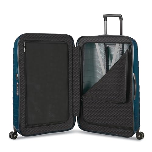 Image of Samsonite Proxis Large Hardside Luggage with Dual Spinner Wheels - Innovative Roxkin Lightweight Shell With Ultimate Durability- Includes TSA Lock, Ergonomic Telescoping Handle - Petrol Blue