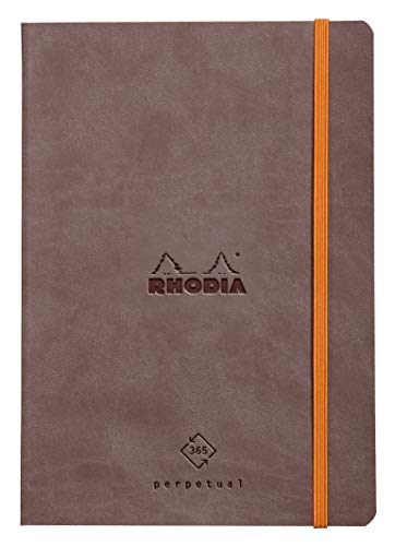 Rhodia 117183C Perpetual Kalender A5 64 Blatt 90g Schokoladenbraun